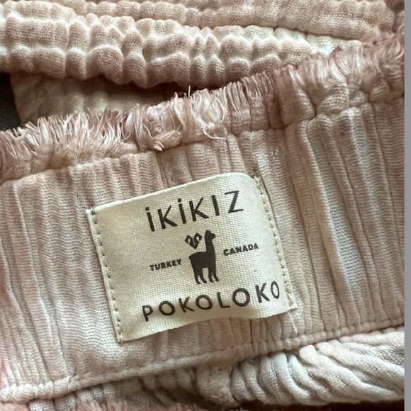 Pokoloko Crinkled Cotton Tank Top + Pants Set (One Size, Women, Dark Beige, NWT) - Picture 3 of 5